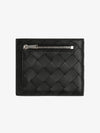 Intrecciato Leather Half Wallet Black - BOTTEGA VENETA - BALAAN 3