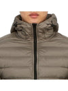 Loom Woven Chambers R Nylon Down TC Light Hoodie Down Jacket Dove Grey - STONE ISLAND - BALAAN 7