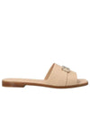 Gancini Leather Slippers Beige - SALVATORE FERRAGAMO - BALAAN 2