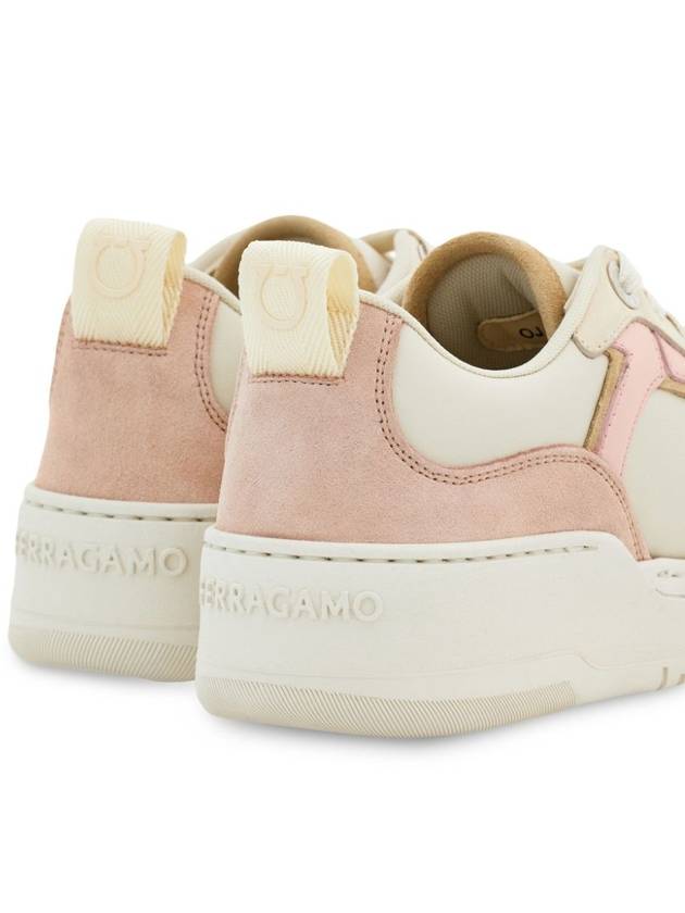 Gancini Leather Low Top Sneakers Pink - SALVATORE FERRAGAMO - BALAAN 5