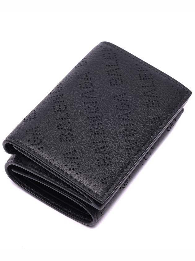 Logo Perforated Half Wallet Black - BALENCIAGA - BALAAN 6