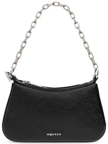 Alexander McQueen Leather Bag T-Bar Mini, Women's, Black - ALEXANDER MCQUEEN - BALAAN 1