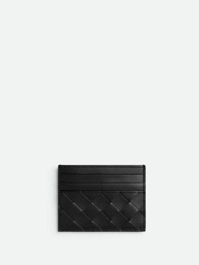 Intrecciato Leather Card Wallet Black - BOTTEGA VENETA - BALAAN 2