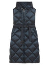 Women s TREGIL Quilted Belted Goose Down Vest Navy - S MAX MARA - BALAAN 2