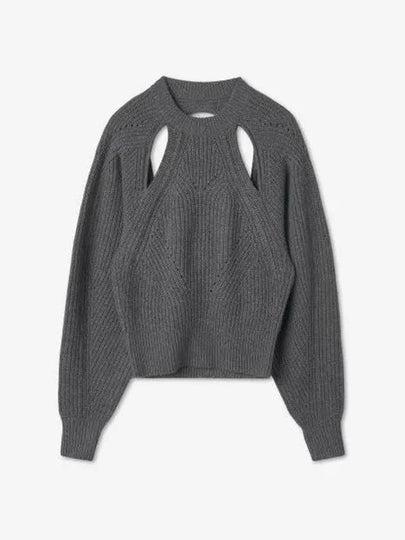 Women's Palma Cutout Knit Top Grey - ISABEL MARANT - BALAAN 2