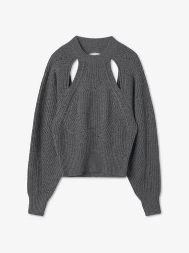 Women's Palma Cutout Knit Top Grey - ISABEL MARANT - BALAAN 1