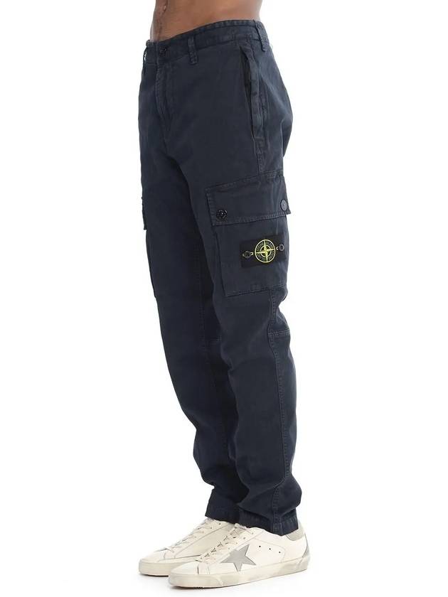 Compass Badge Cargo Straight Pants Blue - STONE ISLAND - BALAAN 3