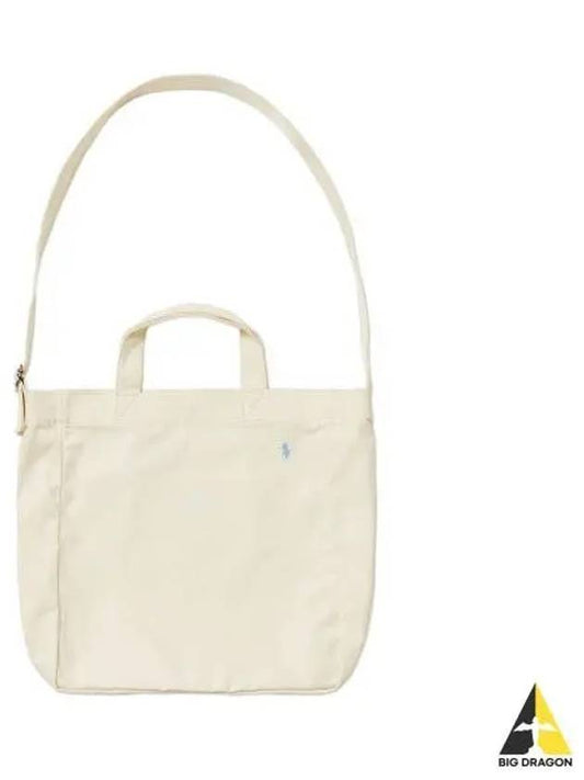 Canvas Shopper Tote Beige - POLO RALPH LAUREN - BALAAN 1