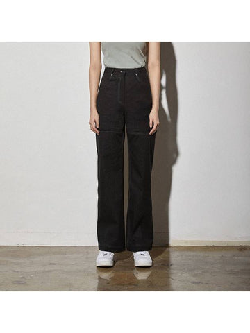 Cenic back button pants black - SENIK - BALAAN 1