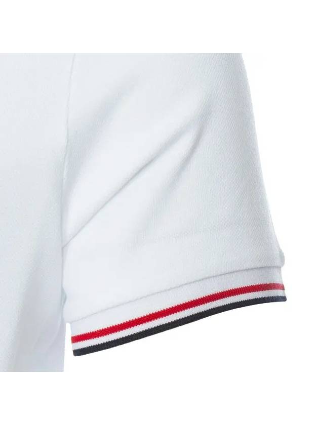 Small Logo Patch Short Sleeve Cotton Polo Shirt White - MONCLER - BALAAN 6