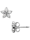 Sparkling Snowflake Stud Earrings Silver - PANDORA - BALAAN.