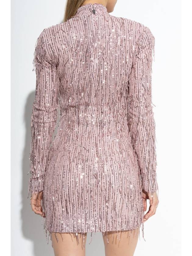 ROTATE Dress With Fringes And Shimmering Sequins, Women's, Pink - ROTATE - BALAAN 4