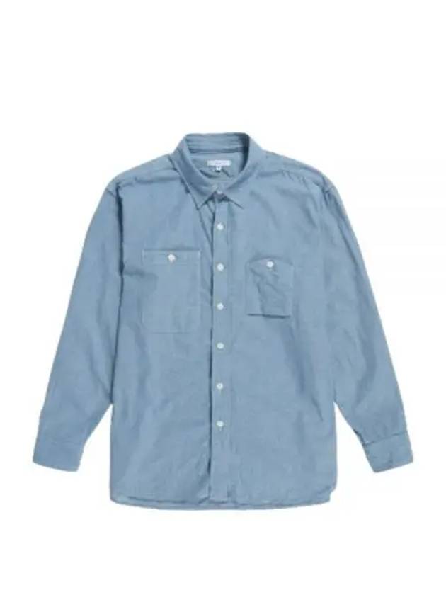 24 Work Shirt Lt Blue 4 5oz Cotton Chambray 24S1A007 OR026 RK025 shampoo - ENGINEERED GARMENTS - BALAAN 1