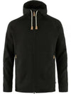 Men's Ovik Fleece Hoodie Black - FJALL RAVEN - BALAAN 2