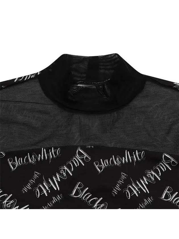 back pleated logo print t-shirt 9272LAKPBLACK - BLACK&WHITE - BALAAN 3