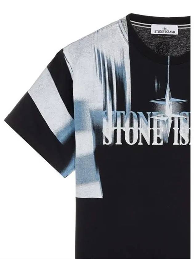 Motion Saturation One Garment Dyed Short Sleeve T-Shirt Black - STONE ISLAND - BALAAN 5