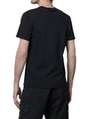 Garment Dyed Institutional One Print Cotton Jersey Short Sleeve T Shirt Black - STONE ISLAND - BALAAN 4