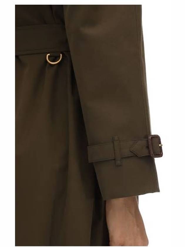 Women's Westminster Heritage Double Trench Coat Military Green - BURBERRY - BALAAN.