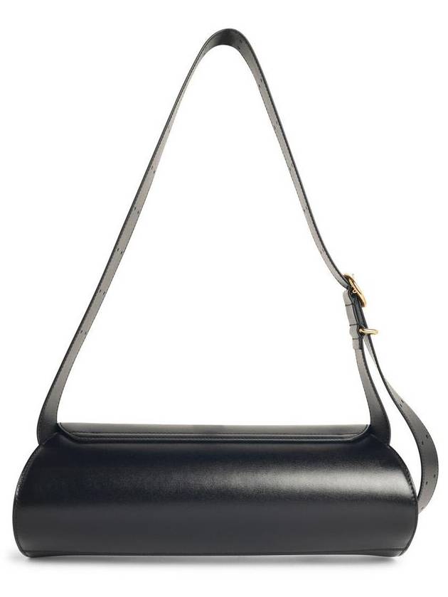 Canolo Logo Leather Shoulder Bag Black - JIL SANDER - BALAAN 4