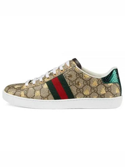 Ace GG Supreme Bees Low Top Sneakers Beige - GUCCI - BALAAN 2