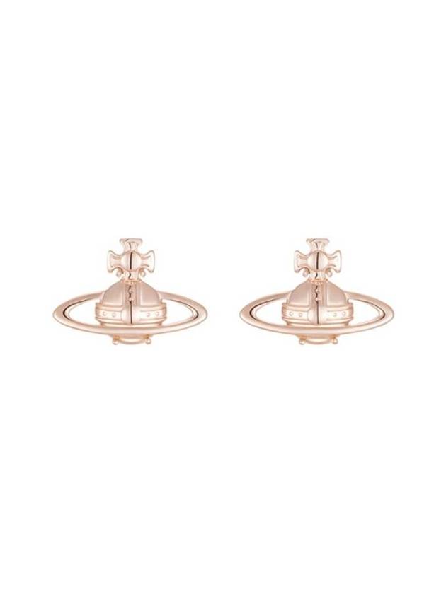 resin stud brass earrings rose gold - VIVIENNE WESTWOOD - BALAAN.