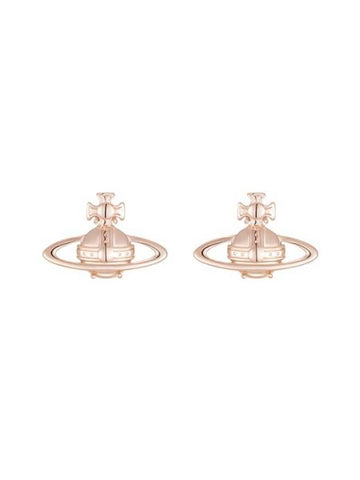 resin stud brass earrings rose gold - VIVIENNE WESTWOOD - BALAAN.