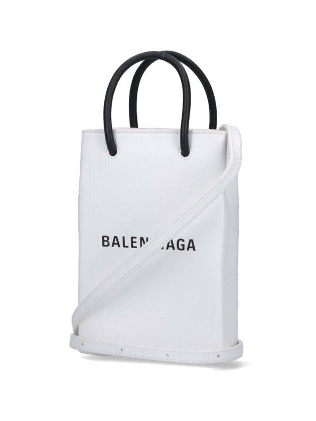 Logo Print Phone Holder Small Cross Bag White - BALENCIAGA - BALAAN 3