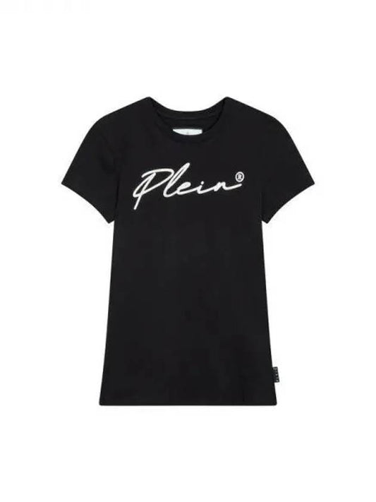 Women's Signature Hot Piece Logo TShirt Black 271282 - PHILIPP PLEIN - BALAAN 1