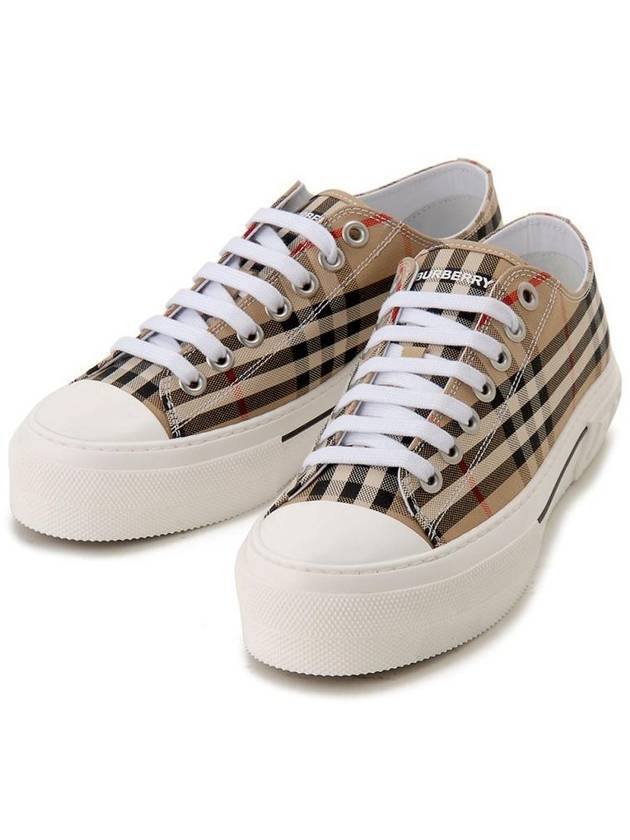 Vintage Check Cotton Sneakers Archive Beige - BURBERRY - BALAAN 2