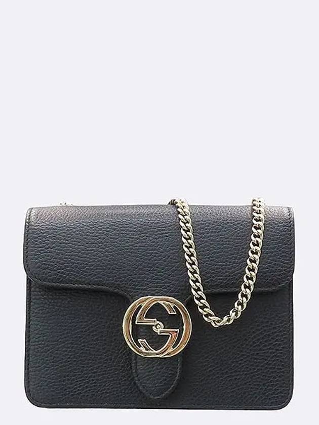 510304 GG logo black interlocking chain shoulder and crossbag - GUCCI - BALAAN 2