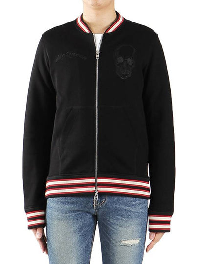 Skull Logo Bomber Jacket Black - ALEXANDER MCQUEEN - BALAAN 2