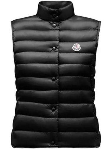 Rihanna logo patch padded vest black women s jacket 271693 - MONCLER - BALAAN 1