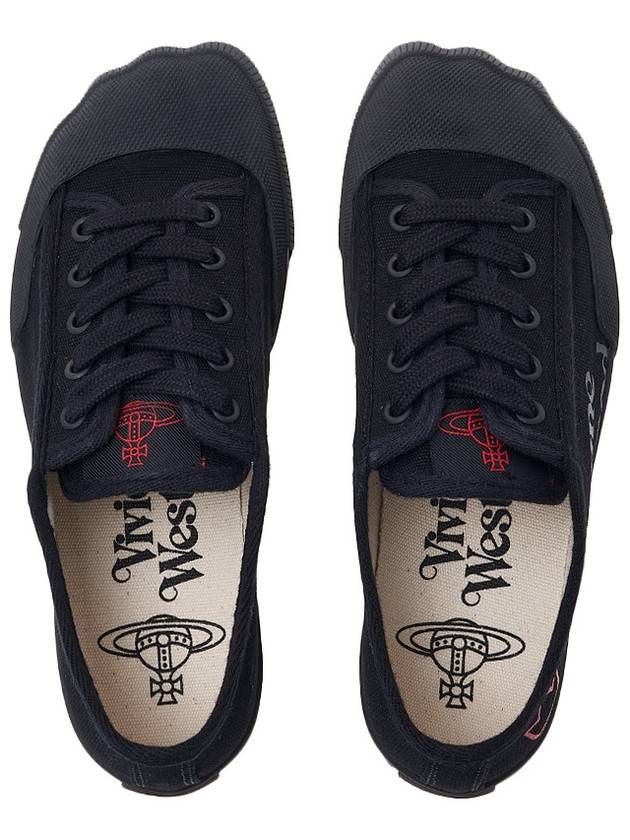 Animal Gym Canvas Low Top Sneakers Black - VIVIENNE WESTWOOD - BALAAN 7