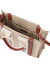 Woody Small Canvas Tote Bag White Brown Beige - CHLOE - BALAAN 6