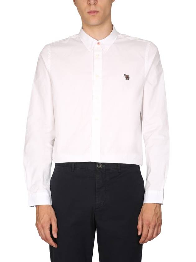 Zebra Patch Long Sleeve Shirt Light White - PAUL SMITH - BALAAN 2