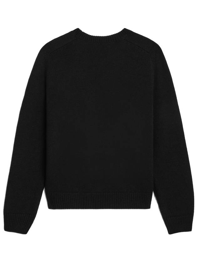 Triomphe crew neck wool cashmere knit top black - CELINE - BALAAN 3