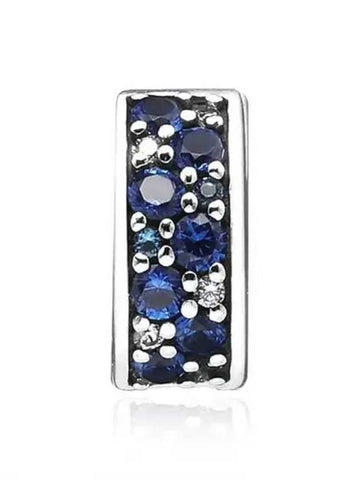 Fancy Blue Shining Elegance Spacer Clip Silver Charm 271184 - PANDORA - BALAAN 1