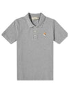 Fox Head Patch Classic Short Sleeve Polo Shirt Gray - MAISON KITSUNE - BALAAN 2