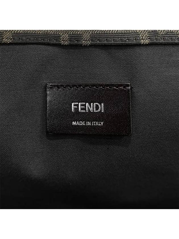 FF Jacquard Fabric Shopper Tote Bag Brown - FENDI - BALAAN 10
