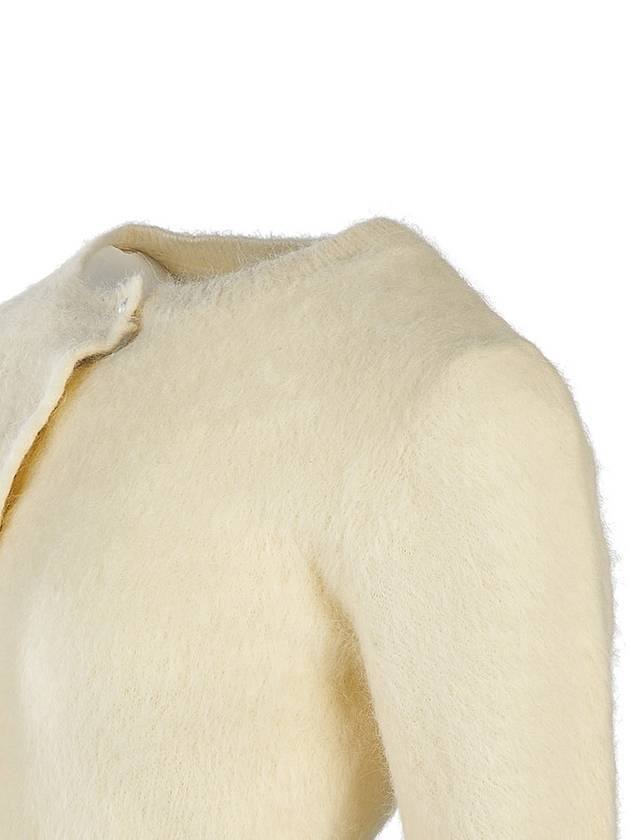 Pearl Button Back Stitch Angora Short Cardigan Light Yellow - MAISON MARGIELA - BALAAN 6