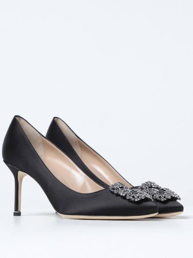 Hangisi 70 Satin Jewel Buckle Pumps Black - MANOLO BLAHNIK - BALAAN 3