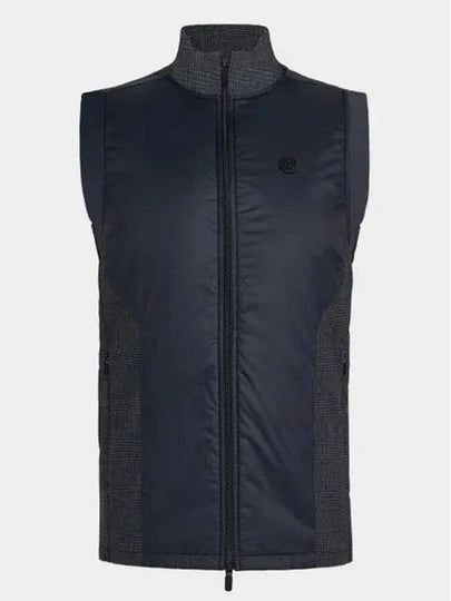 Men's Glen Plaid Track Vest Onyx - G/FORE - BALAAN 2