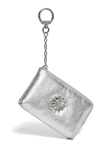 Daisy Keyring Coin Card Wallet Silver - LE MASQUE - BALAAN 1