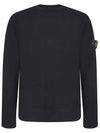 Compass Badge Crewneck Virgin Wool Knit Top Black - STONE ISLAND - BALAAN 2