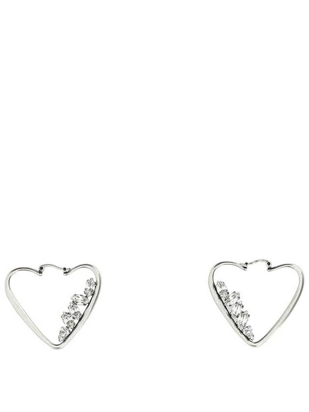 stud heart earrings silver - SAINT LAURENT - BALAAN 2