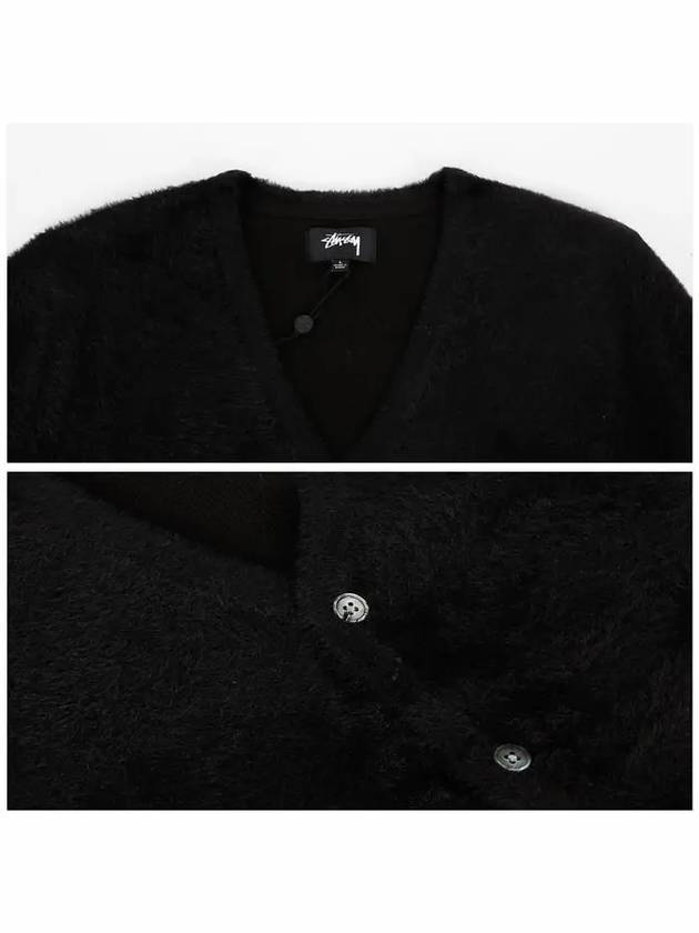 117094 W 0001 BLACK Shaggy Cardigan - STUSSY - BALAAN 5