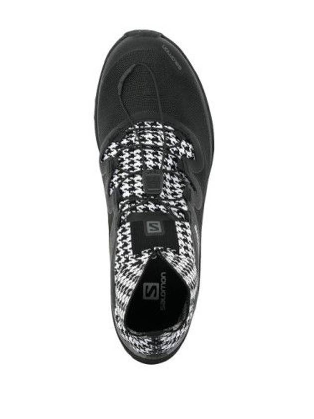 Salomon Cross Houndstooth High Top Sneakers Black - COMME DES GARCONS - BALAAN 5