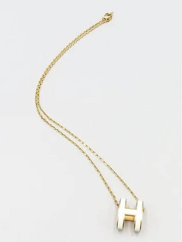 H147991FO White Rose Gold Pop Ash Necklace - HERMES - BALAAN 1