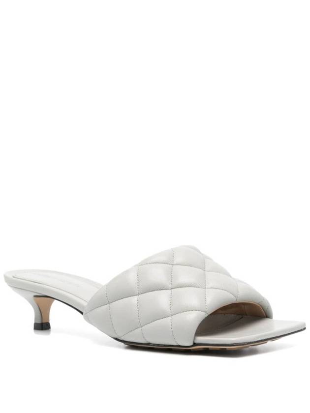 Padded Leather Mule Light Grey - BOTTEGA VENETA - BALAAN 8