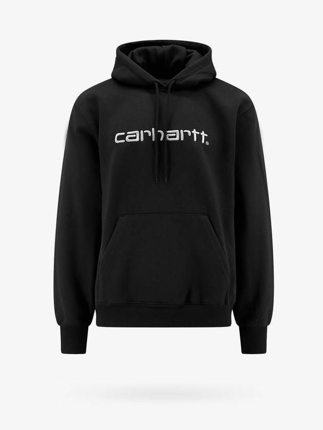 Embroid Logo Hoodie Black - CARHARTT WIP - BALAAN 1